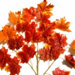 Daun maple Orange Tiruan