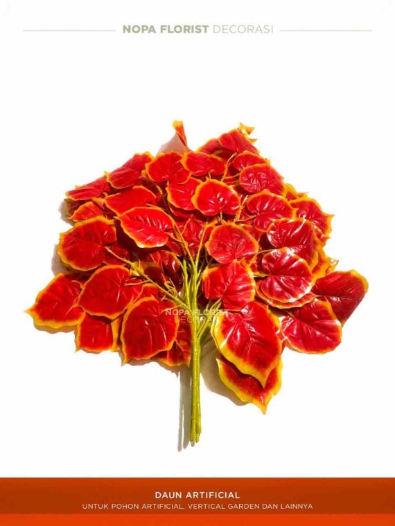 Daun Mangkokan orange artificial